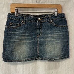 Bebe Denim Micro Mini Skirt